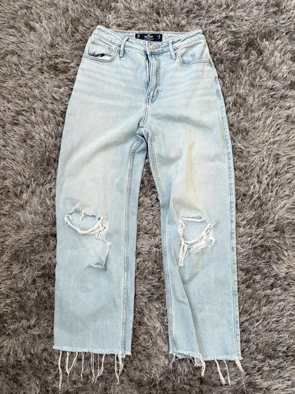 Light Blue Distressed Women's Jeans